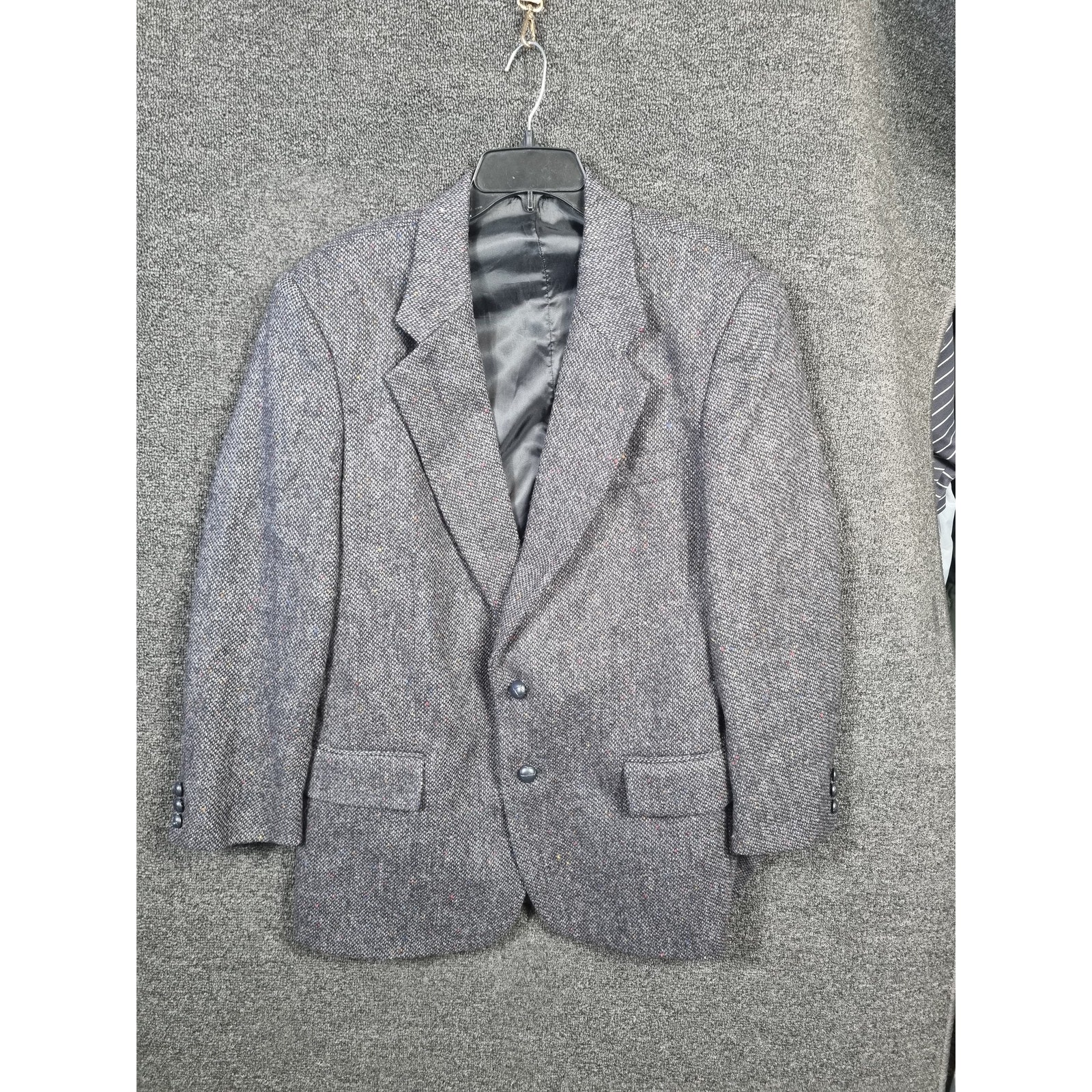 Vintage Members Only Blazer Mens 41r Wool Tweed Two Button Sport Coat 90s